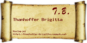Thanhoffer Brigitta névjegykártya