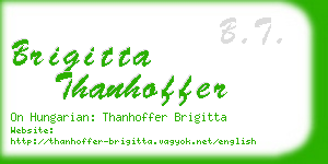 brigitta thanhoffer business card